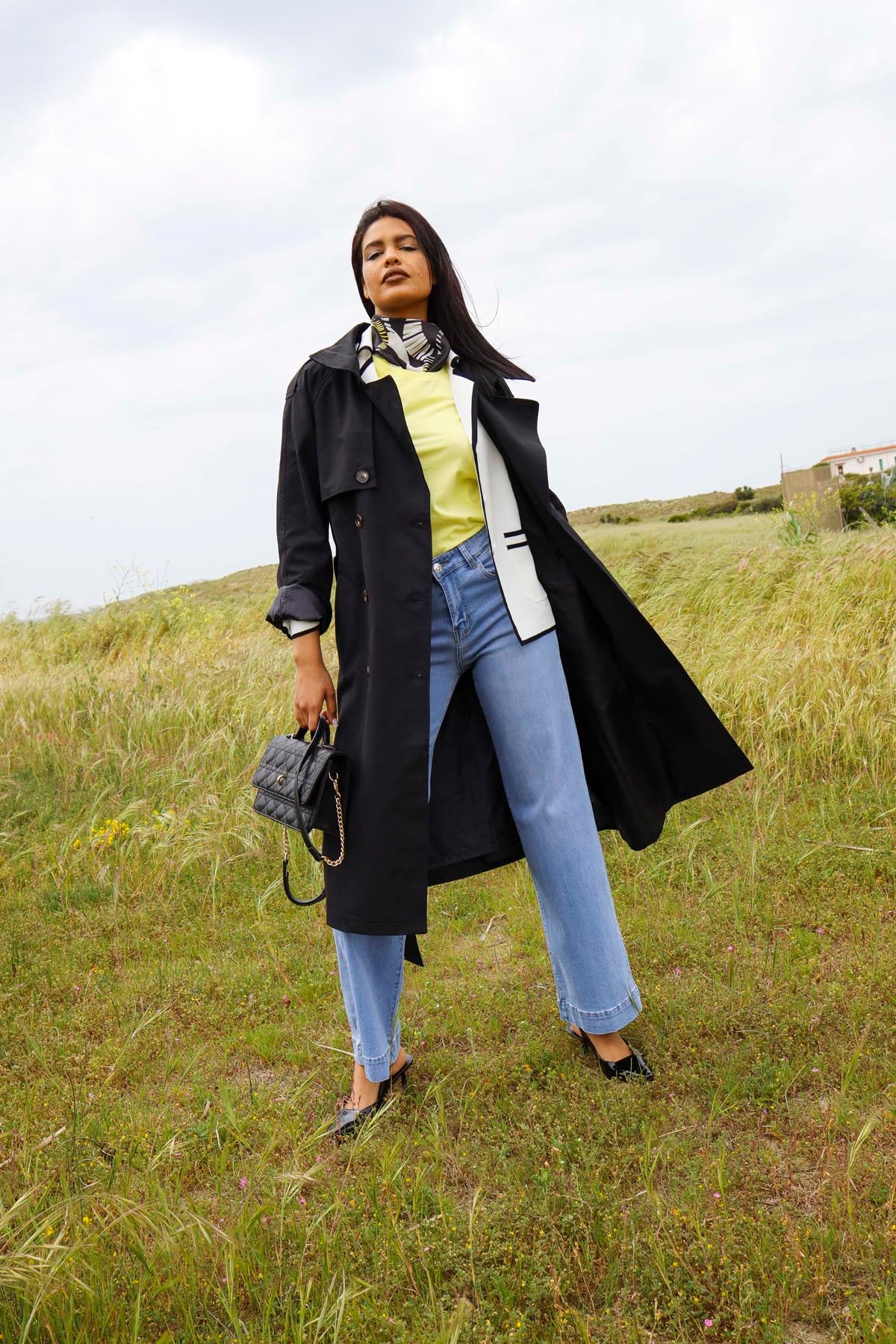 Jeans palazzo denim chiaro Eleonora Stasi