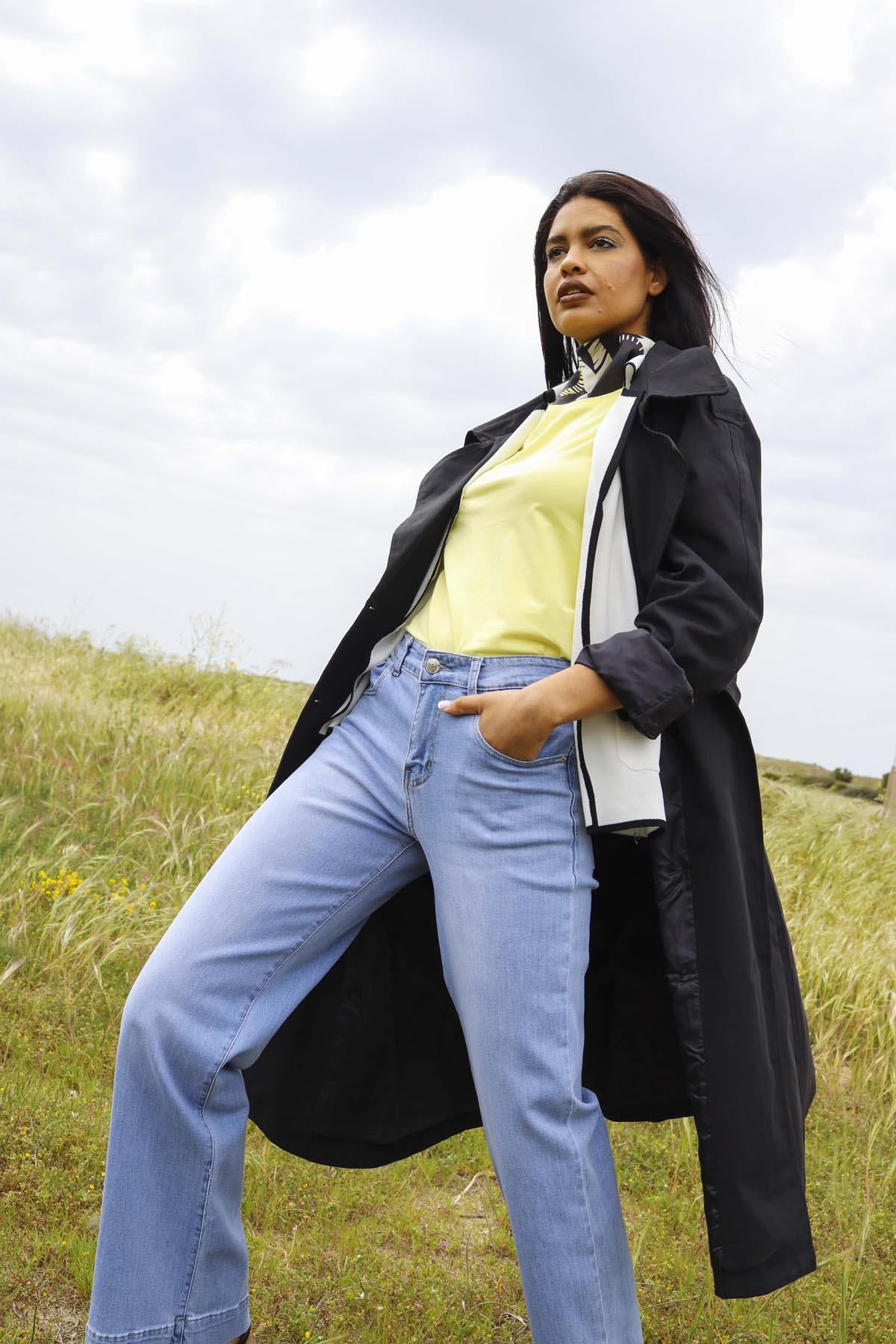 Jeans palazzo denim chiaro Eleonora Stasi