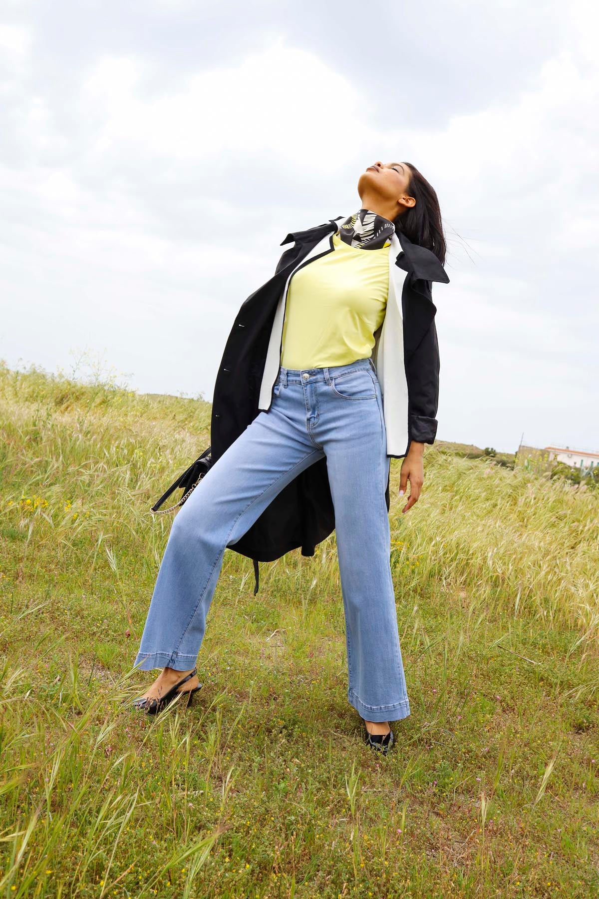 Jeans palazzo denim chiaro Eleonora Stasi