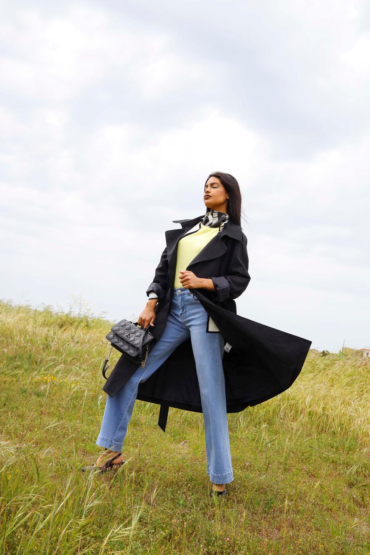 Jeans palazzo denim chiaro Eleonora Stasi