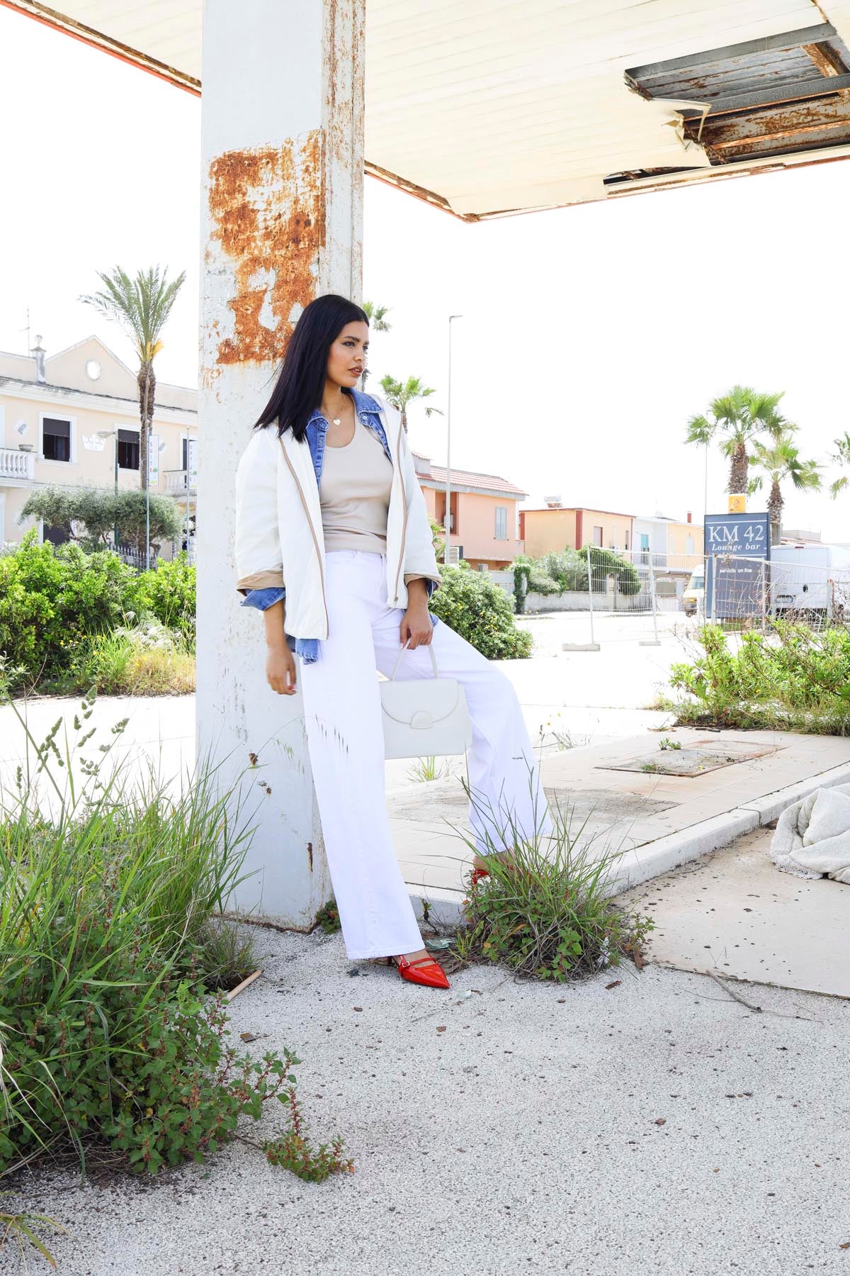 Jeans Palazzo white Eleonora Stasi