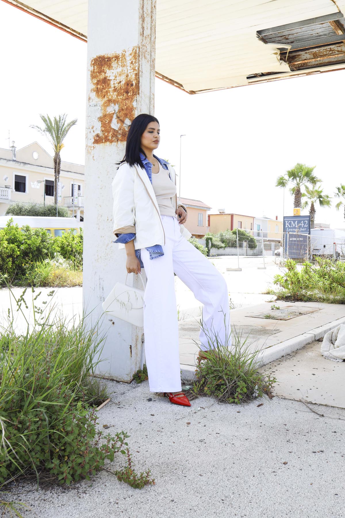 Jeans Palazzo white Eleonora Stasi